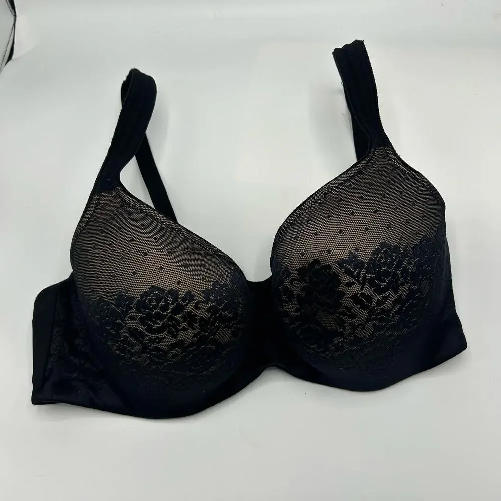 Soma Stunning Support Balconette Bra 38D‎ Black Lace Underwire - Picture 2 of 16